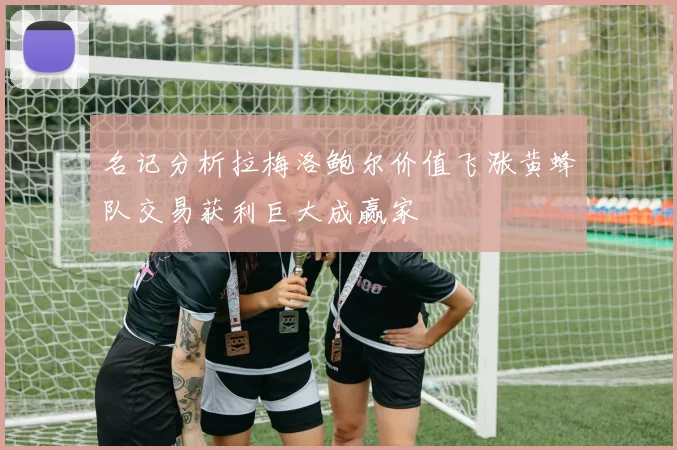名记分析拉梅洛鲍尔价值飞涨黄蜂队交易获利巨大成赢家